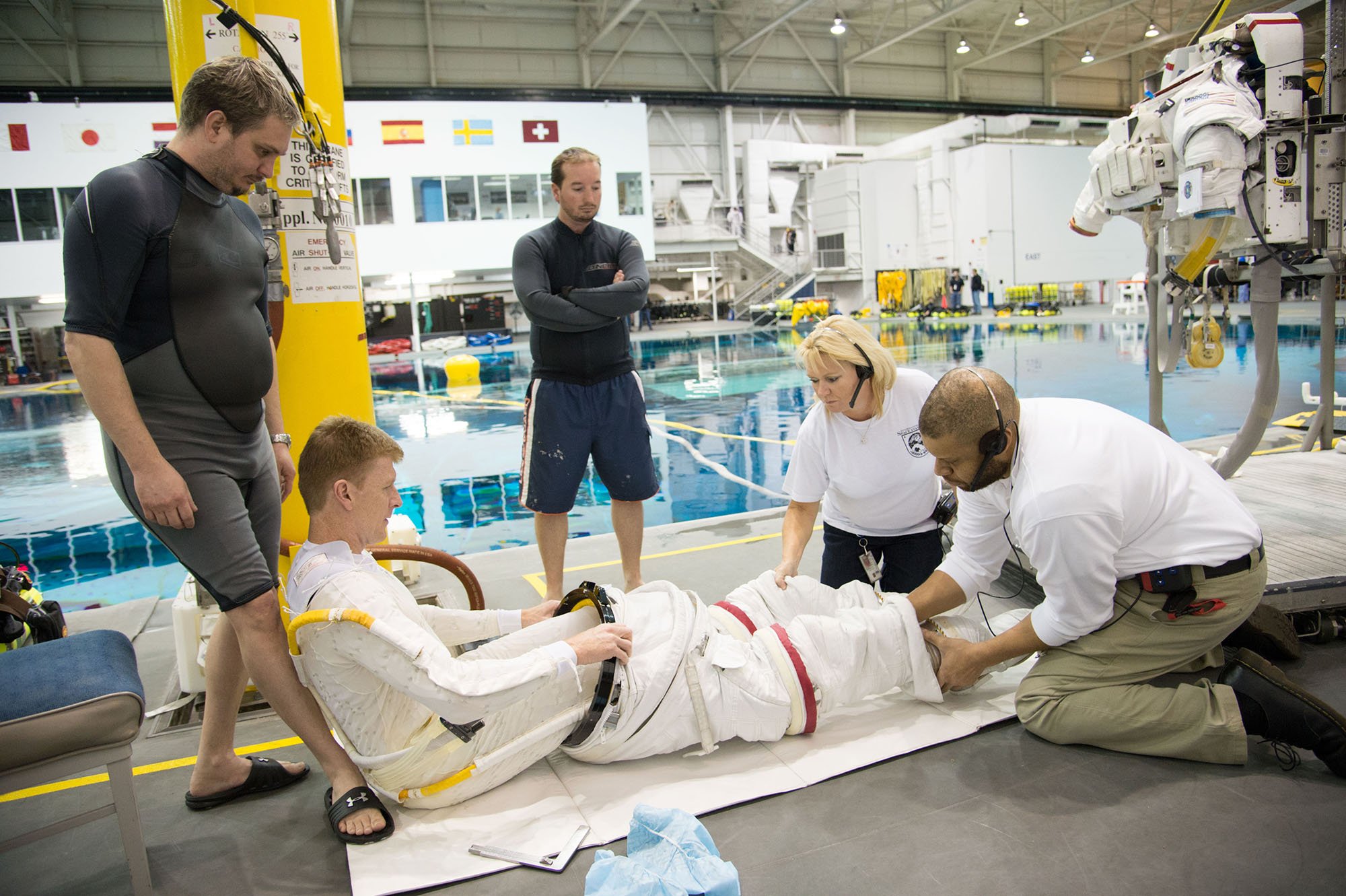 Tim Peake testing EVA suit - Destination Space